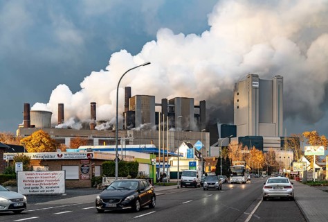 Dormagener Straße in Niederaussem, lignite-fired power station, RWE Power AG Niederaussem power