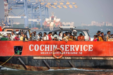 Ferry, Cochin Service, Fort Cochin, Kochi, Kerala, South India, India, Asia