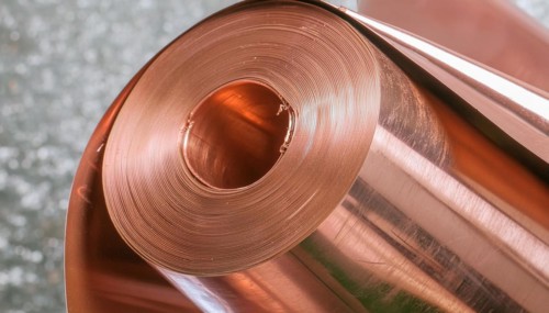 Metal, copper, copper sheet on rolls for further processing