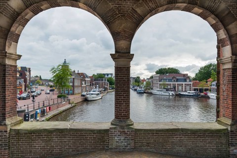 Waterpoort, architecture, canal, boats, Tor, water gate, historic, history, city trip, centre,