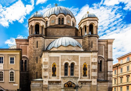 Serbian Orthodox Church of San Spiridione on the Grand Canal in the heart of Borgo Teresiano,