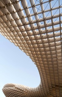 Metropol Parasol wooden structure in Plaza La Encarnación, Seville, Spain, architect Jürgen
