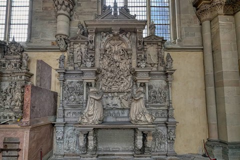 Magdeburg cathedral, Stone Epitaph, Magdeburg, Saxony Anhalt, Germany, Europe