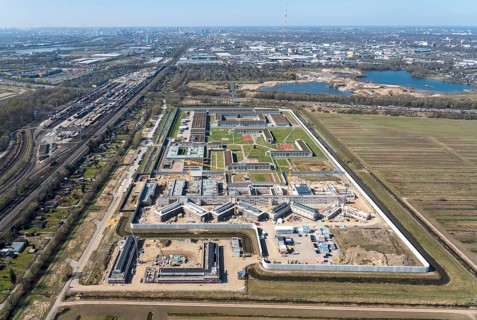 JVA Billwerder, JVAB, JVA, prison, correctional centre, new building, aerial view, Hamburg,