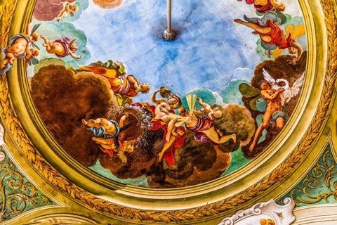 Ceiling fresco by Louis Dorigny, Spring, Love, Fame, Wealth, Opulence, Sala di Flora, 17th century