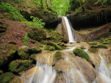 Schwarzenbach Waterfall, Baar, Canton Zug, Switzerland, Europe