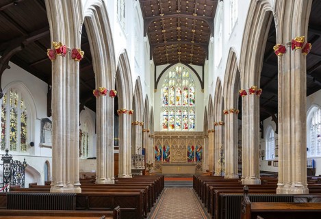 Interior of church of Saint Stephen, St Stephen's church, Bristol, England, UK