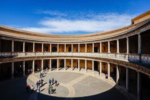 Alhambra, Palacio Carlos V, Granada, Andalusia, Spain, Europe