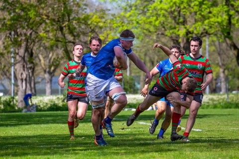 Heidelberg, 06.04.2024, Rugby 1st Bundesliga South/West, Season 2023/24, Matchday 10: SC Neuenheim
