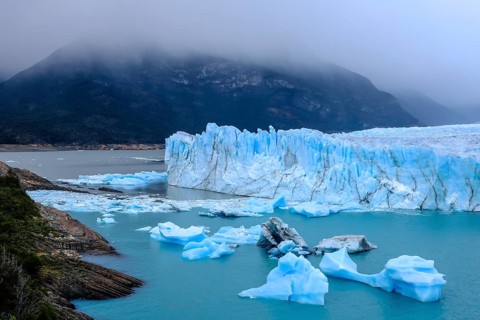 El Calafate, Patagonia, Argentina, Perito Moreno Glacier in Los Glaciares National Park. The Perito