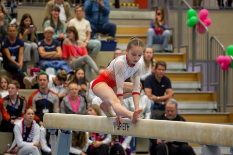 German Gymnastics League (Bundesliga) for woman, 1st competition day 2025 in Mannheim***Mia Frick