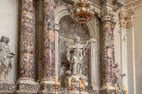 Statues in the interior of Dubrovnik Cathedral, Croatia, Europe