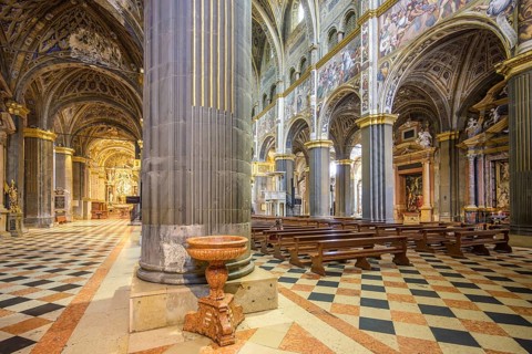 Interior view of Santa Maria Assunta Cathedral, Cremona, Province of Cremona, Italy, Europe