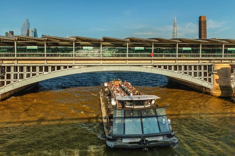 Black Friars Bridge and The Shard, London, England, United Kingdom, London, South of England,