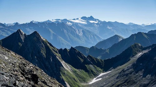 High mountains, Alpine panorama, Venediger Group, Hohe Tauern, Austria, Europe