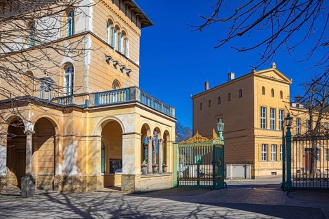Church of Peace with Emperor Friedrich Mausoleum in Sanssouci Palace Park in Potsdam, Germany,