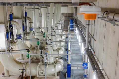 Oberhausen, Ruhr area, North Rhine-Westphalia, Germany - Emscher conversion, new Emscher AKE sewer,
