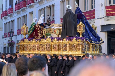 Good Friday procession, Trono, processional altar, Malaga, Spain, Europe