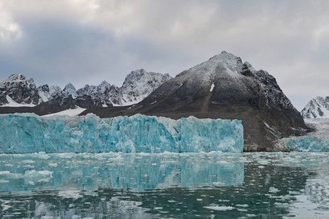 Glacier edge of Monacobreen, Liefdefjord, Woodfjord area, Spitsbergen Island, Svalbard and Jan