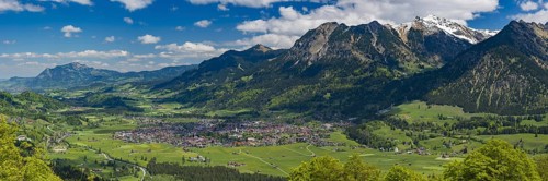 Mountain panorama from south-west on Oberstdorf, Oberallgäu, Allgäu, Bavaria, Germany, Europe