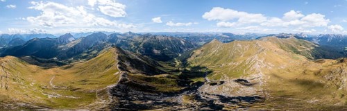 Alpine panorama, Carnic main ridge, view of Sesto Dolomites, Carnic High Trail, Carnic Alps,