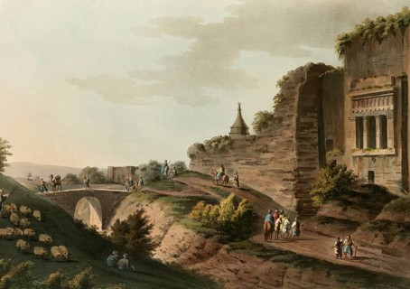 Historical Palestine, Bridge over the Kedron stream, Historical, digitally restored reproduction