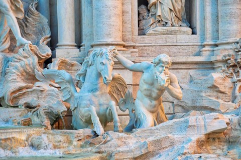 Rome, Famous Trevi Fountain (Fontana Di Trevi)