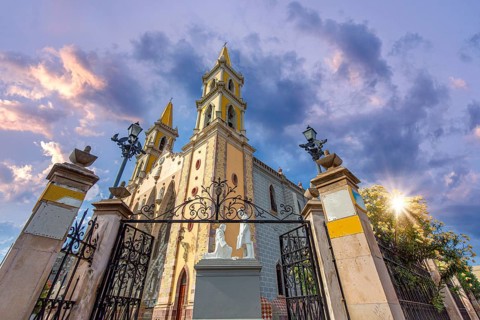 Immaculate Conception Cathedral in Mazatlan historic city center (Centro Historico)