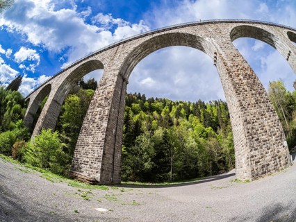 Viaduct Ravennabridge, near Hinterzarten, Black Forest, Ravenna gorge, Baden-Württemberg, Germany,
