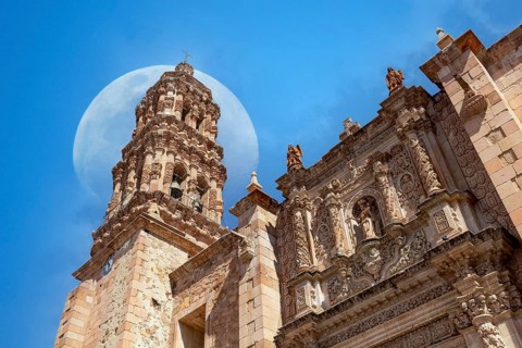 Mexico, Catholic Cathedral Our Lady of Assumption of Zacatecas in Zacatecas historic city center,