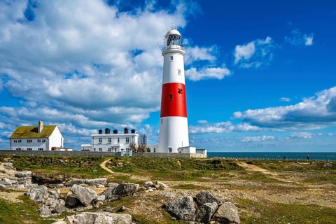 Portland Bill Lighthouse, Portland Bill, Isle of Portland, Dorset, England, United Kingdom, Europe