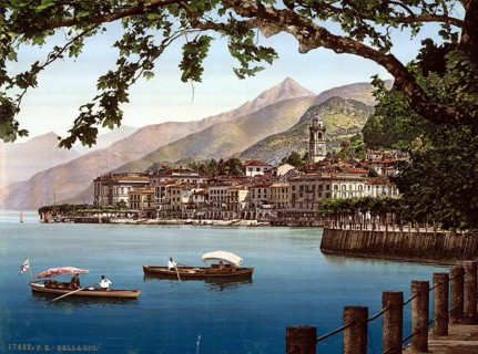 Bellagio, General view, Lake Como, Italy, c. 1895, Historical, digitally restored reproduction from