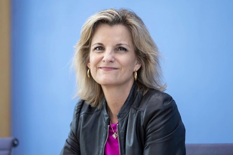 Daniela Ludwig, Member of the German Bundestag (CDU/CSU), at a press conference to present the