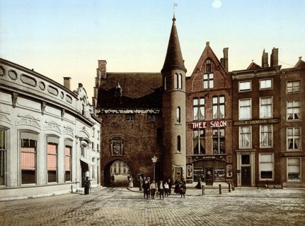 Prison Gate, Gevangenpoort, The Hague, Holland, ca 1895, Historical, digitally restored