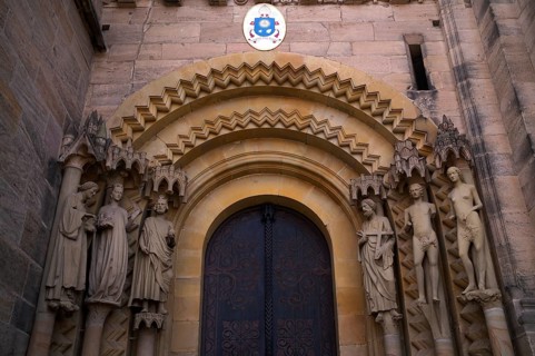 Zigzag band in the Adam's Portal, Bamberg Cathedral of St Peter and St George, Bamberg, Upper