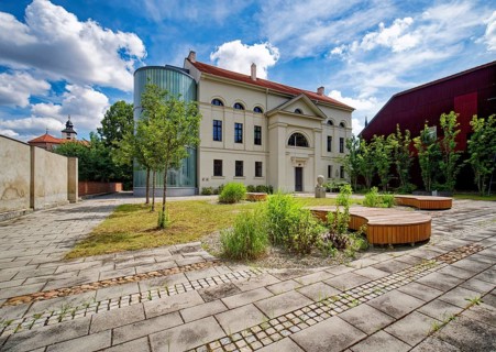 Hahnemann bust, European Library for Homeopathy, Köthen, Saxony-Anhalt, Germany, Europe