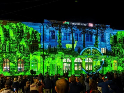 Central railway station - car park, baumbule!, Karl Iaro & Fabio Koll The 2nd edition of Light our