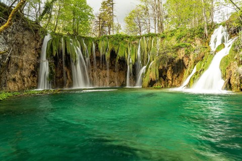 The Galovacki Buk waterfall in Plitvice Lakes National Park, Croatia, Europe