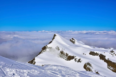 View from the Gottesacker plateau on the Hoher Ifen (2230 m) towards the west, Kleinwalstertal,