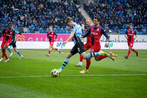 Football 3rd division, season 2024/25, matchday 24: Waldhof Mannheim vs Hansa Rostock***Dynamic