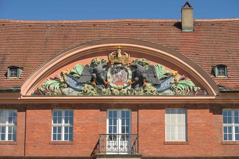 Coat of arms entrance, Citadel, Spandau, Berlin, Germany, Europe