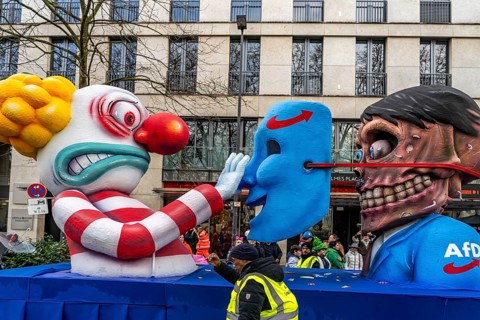 Rose Monday parade Carnival parade in Düsseldorf, North Rhine-Westphalia, Germany, Europe