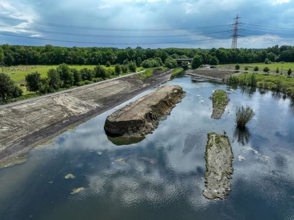 Dortmund / Castrop-Rauxel, North Rhine-Westphalia, Germany, river renaturalisation, renaturation of
