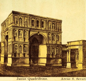 Janus Quadrifrons or Arco di Giano, Arch of Janus in the Forum Boarium, and Arcus Severi or Arco di
