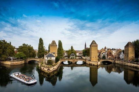 Ponts Couverts Bridge, La Petite France, River Ill, Strasbourg, Alsace, France, Europe