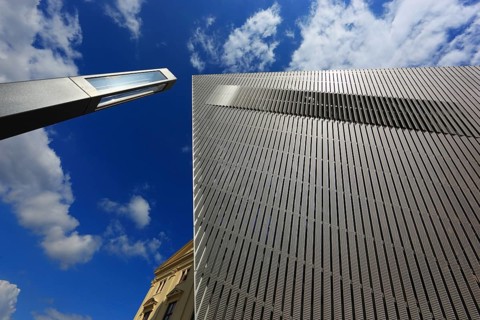 Military History Museum of the German Armed Forces, main arsenal building with wedge, architect