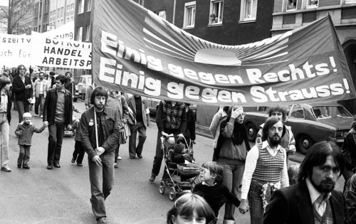 DGB May Day demonstration on 01.05.1980 in Dortmund, Germany, Europe