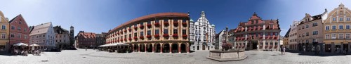 Market Square in Memmingen Panorama Germany