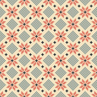Traditional Latvian embroidery seamless pattern, vector illustration