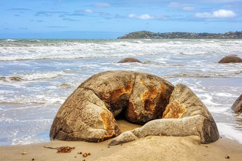 Moeraki Boulders Beach, Otago, Neuseeland